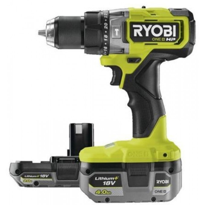 Аккум бесщеточная ударная дрель-шуруповерт RYOBI ONE+ RPD18X-242S (18V, 1x2Ач, 1x4Ач) 1043161045522